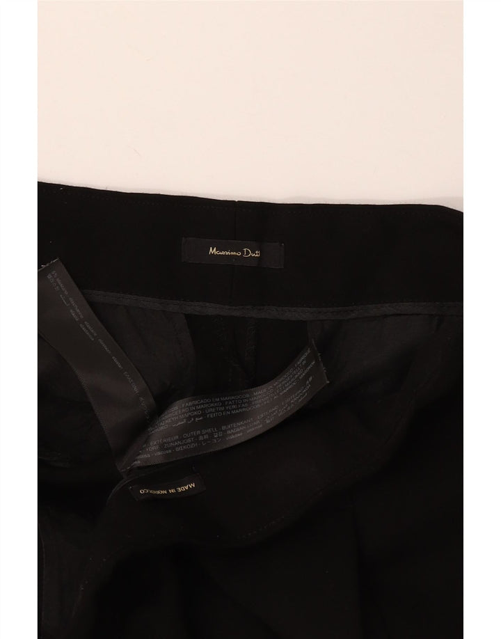 Pantalón Mujer Massimo Dutti Bootcut W34 L32 Viscosa Negro