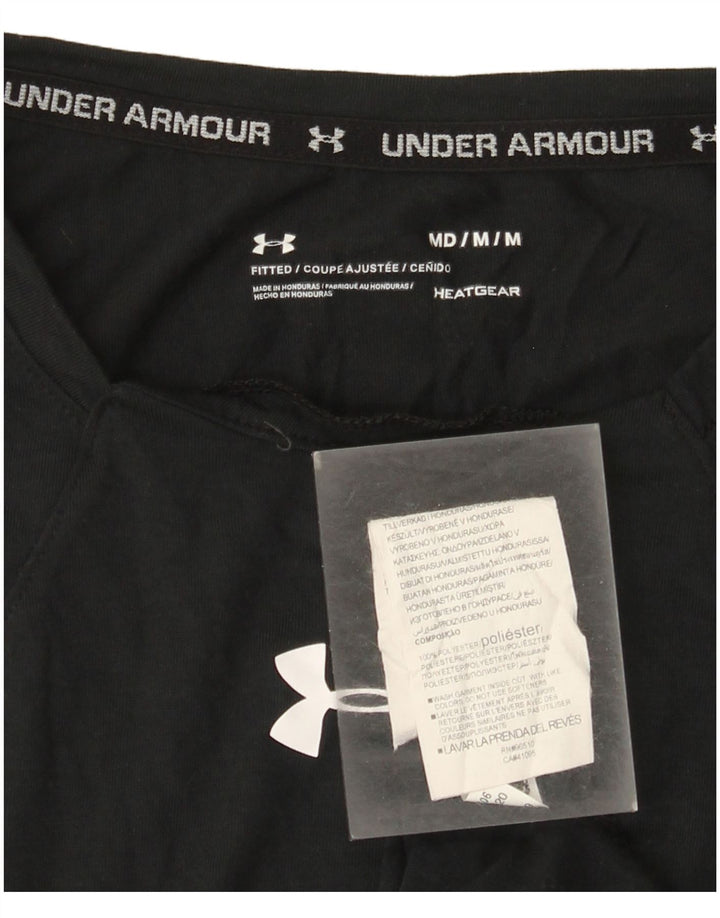 Under Armour Camiseta ajustada con gráfico sin mangas para hombre Poliéster negro mediano