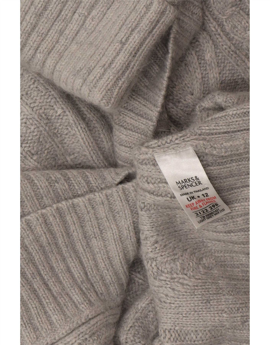 Marks & Spencer Suéter Cárdigan para Mujer Reino Unido 12 Acrílico Gris Medio