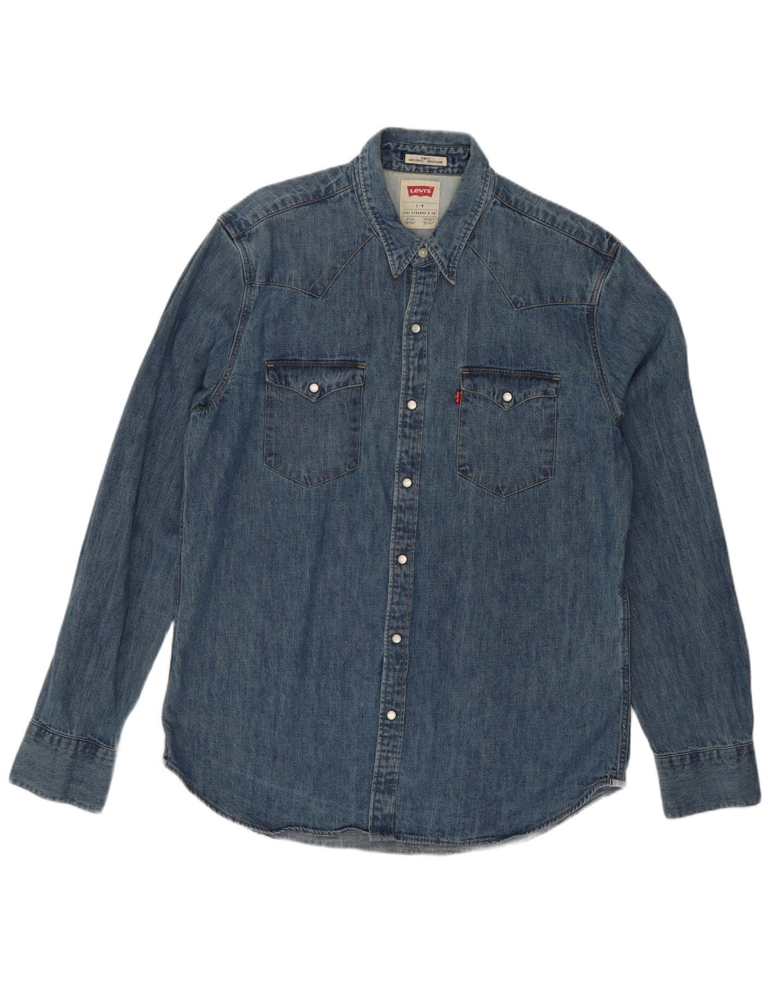 Levi's Camisa vaquera slim fit de algodón azul grande para hombre