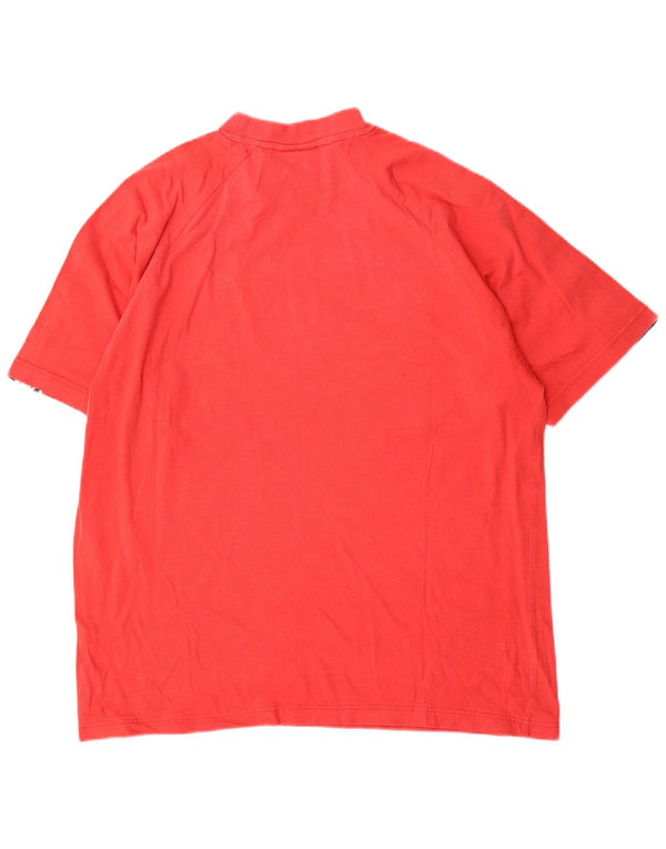 Kappa Hombre Camiseta Gráfica Top Grande Rojo Colorblock Algodón