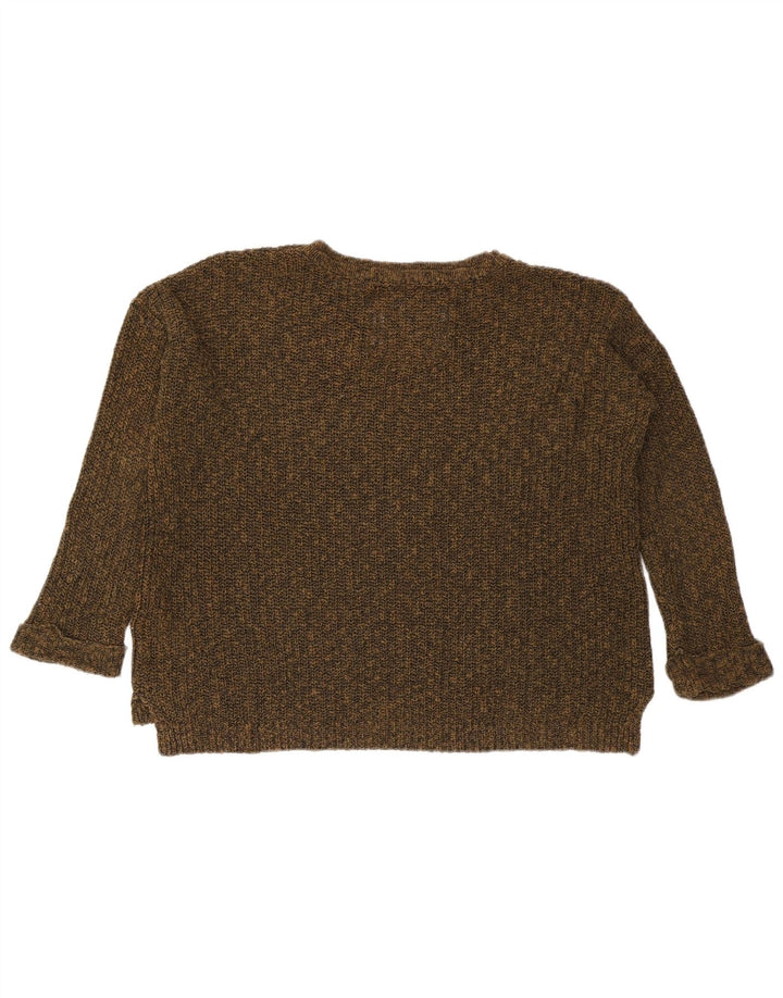 Superdry Jersey extragrande con cuello barco para mujer, talla 40, color caqui mediano
