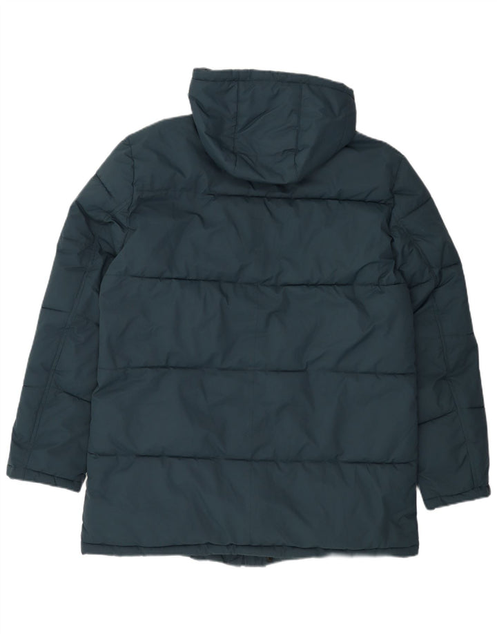 Michael Kors Chaqueta acolchada con capucha para hombre UK 38 Medium Azul marino Poliéster