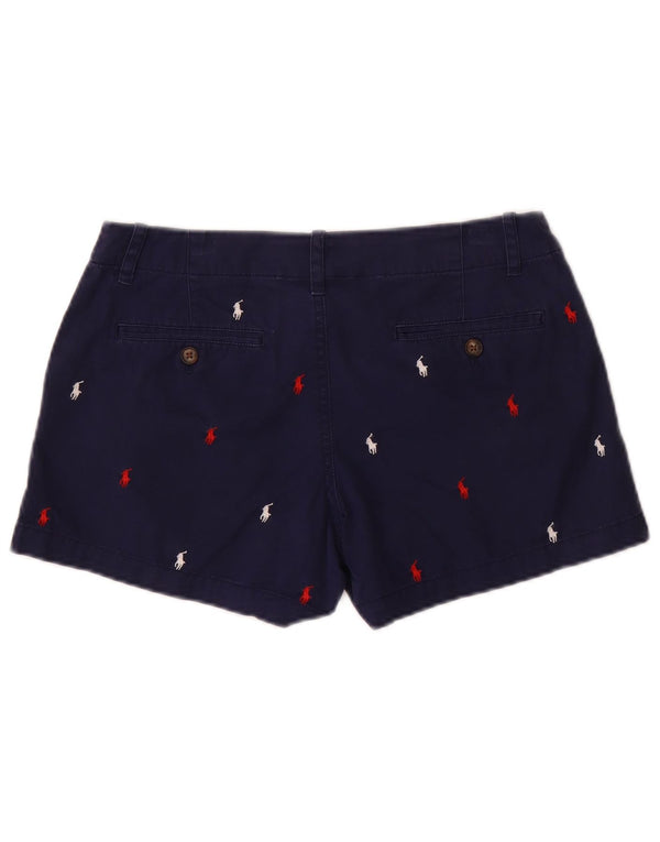 POLO RALPH LAUREN Pantalones cortos chinos para mujer US 0 XS W30 Azul marino manchado