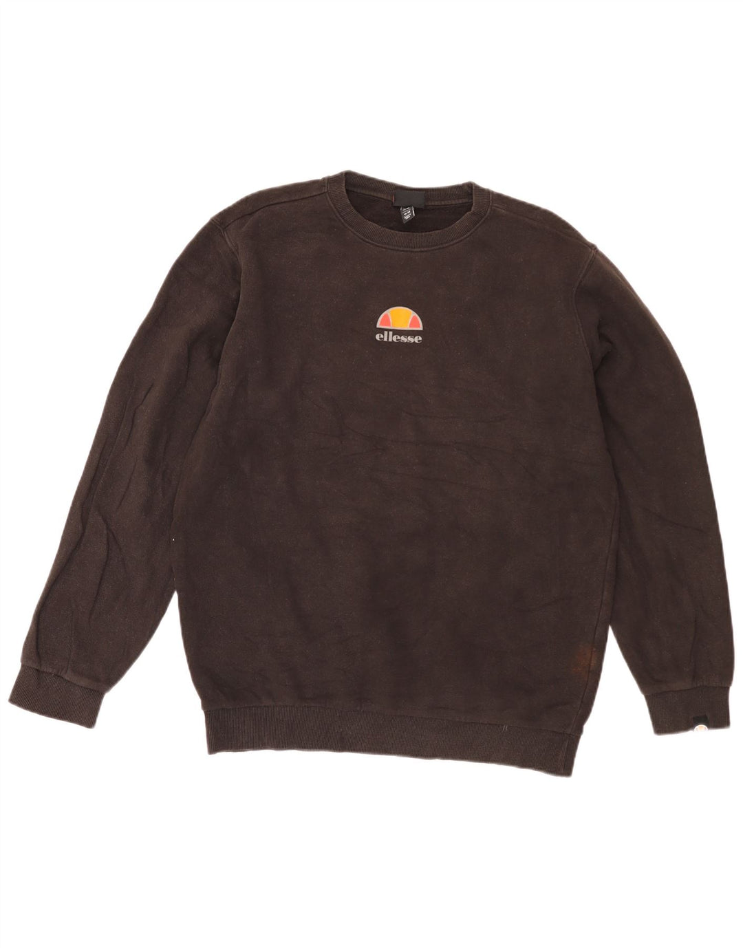 Ellesse Hombre Sudadera Jumper Algodón Marrón Medio