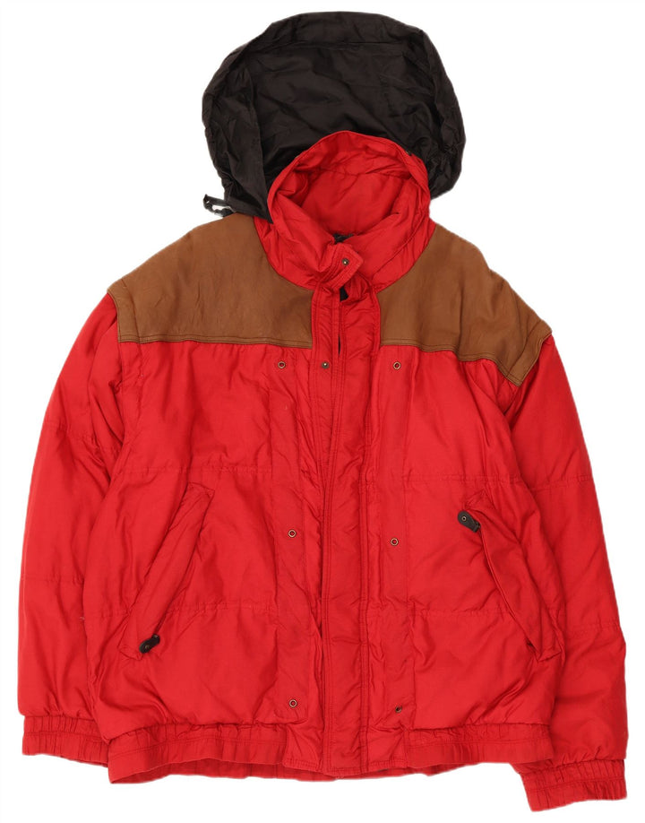 Daniel Hechter Chaqueta acolchada para hombre IT 52 XL Poliamida color block rojo