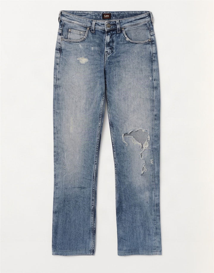 Lee Vaqueros Rectos Desgastados Knox para Hombre W29 L30 Algodón Azul