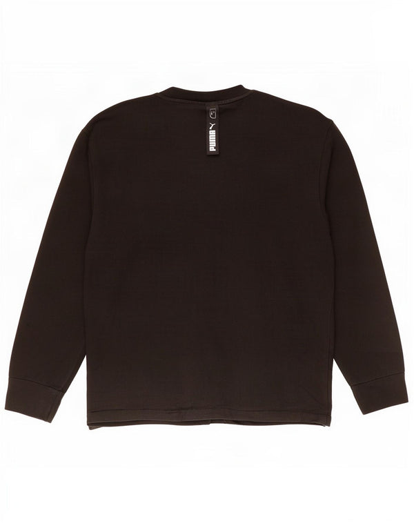 Puma Hombre Sudadera Gráfica Jersey Pequeño Algodón Negro