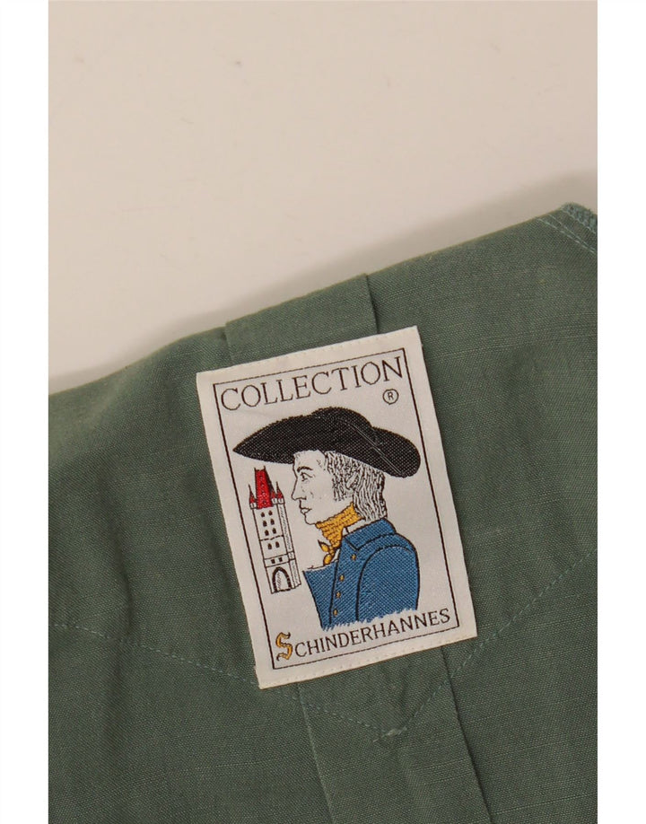 Camisa Vintage Hombre Manga Corta 2XL Verde