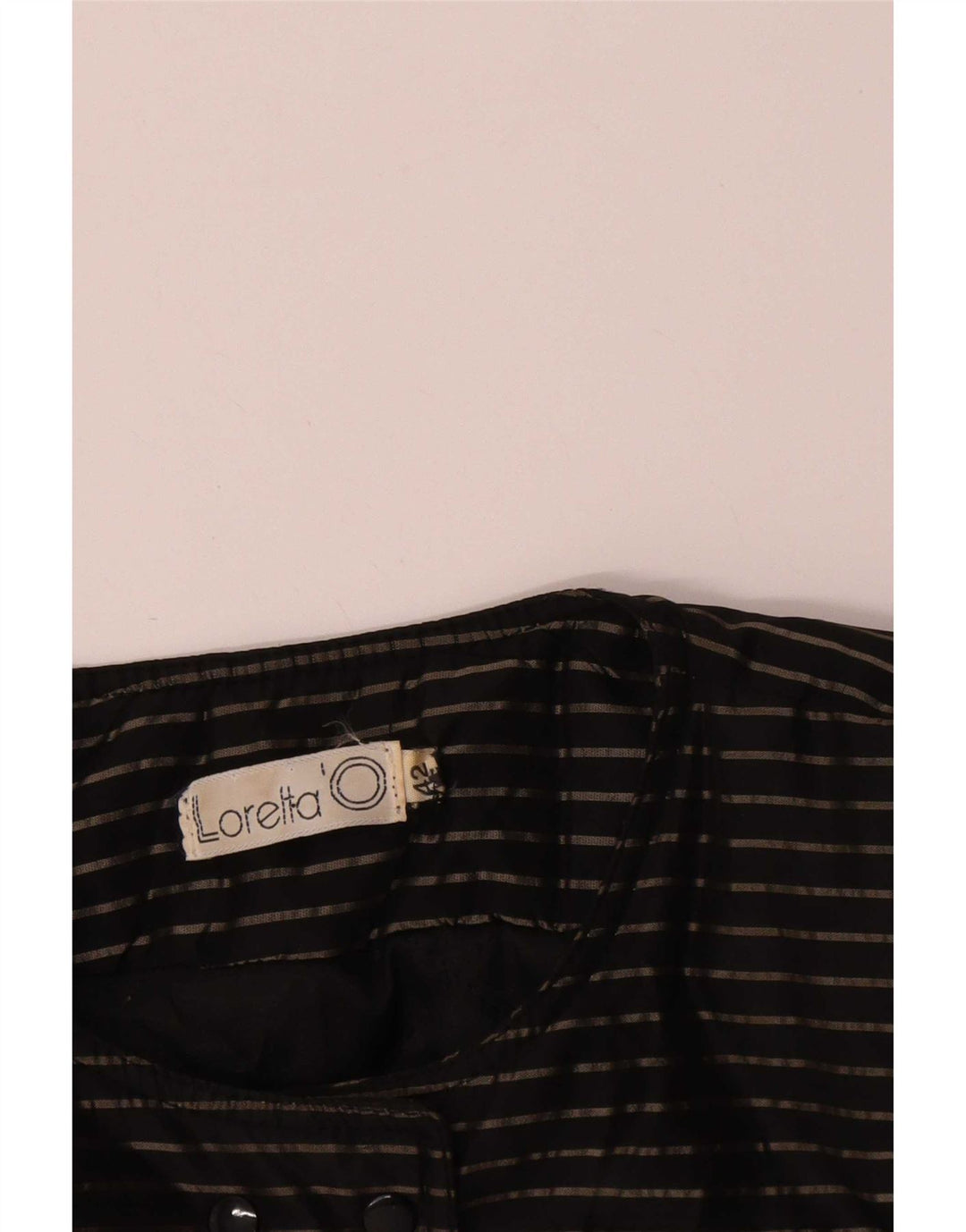 Loretta'O Chaqueta Bolero De Doble Botonadura IT 42 Mediana Rayas Negras