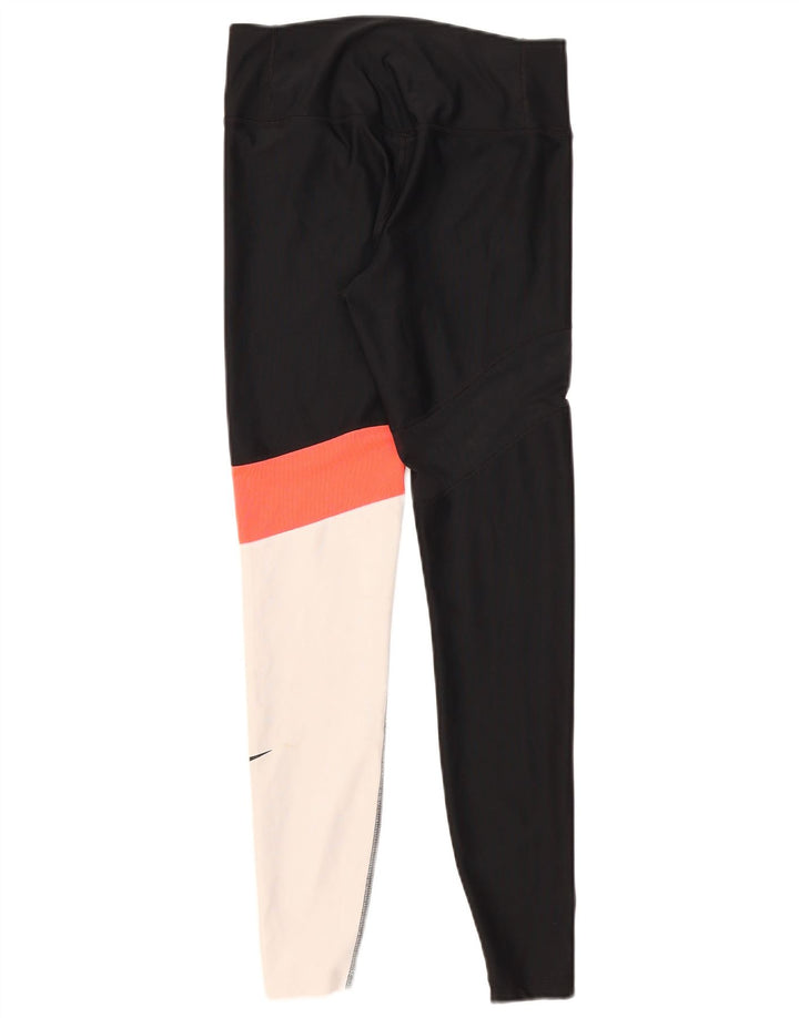 Nike Leggings Dri Fit para mujer UK 10 Small Negro Colorblock Poliéster