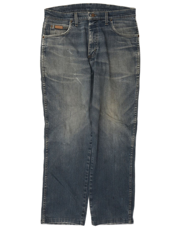 Wrangler Vaqueros rectos elásticos Texas para hombre W33 L30 Algodón azul