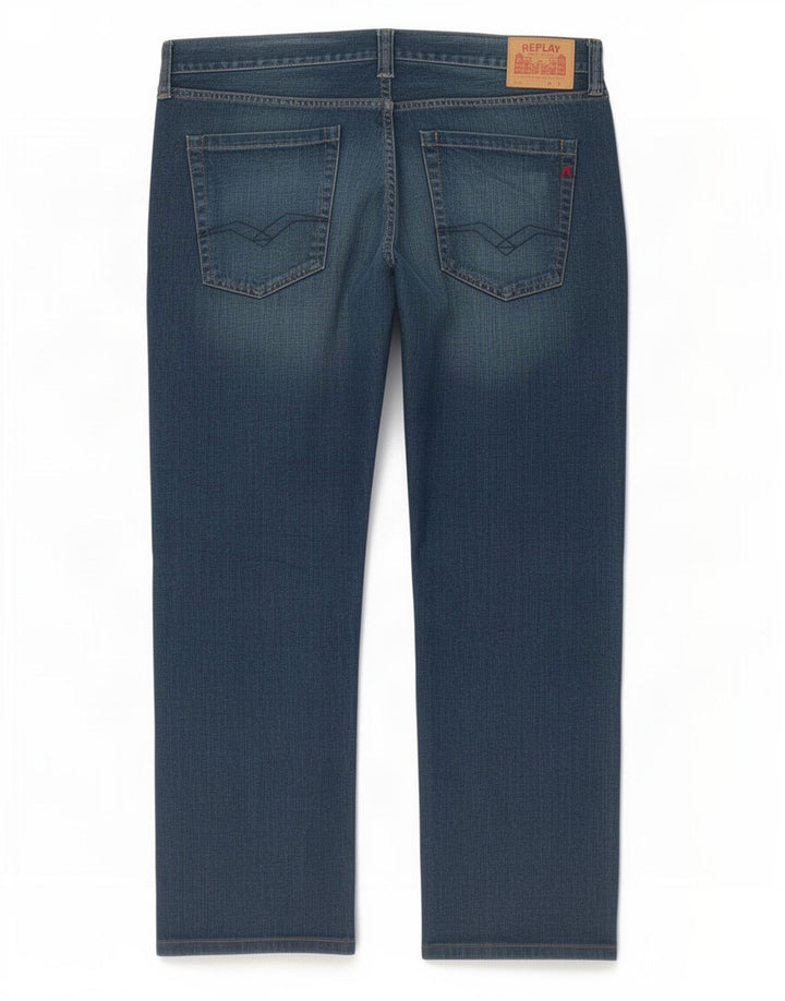 Replay Vaqueros Rectos Hombre W38 L29 Azul