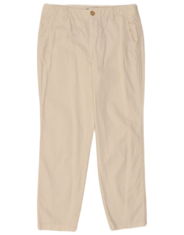 Zara Pantalón chino recto para mujer EU 38 Small W28 L26 Blanco