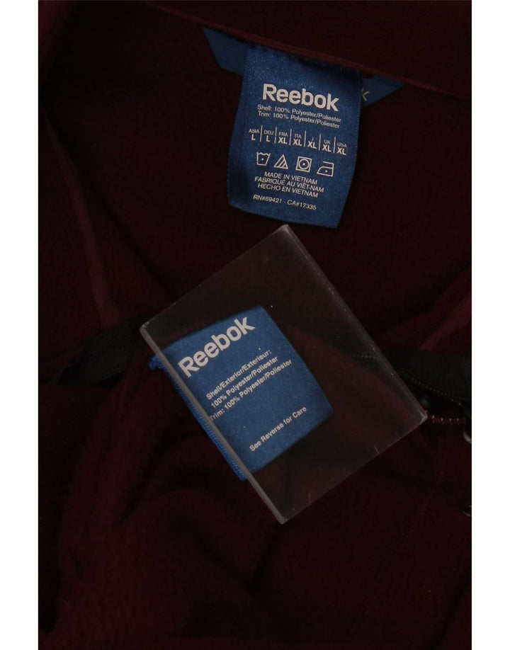 REEBOK Chaqueta polar para hombre ES 42 XL Poliéster color block burdeos