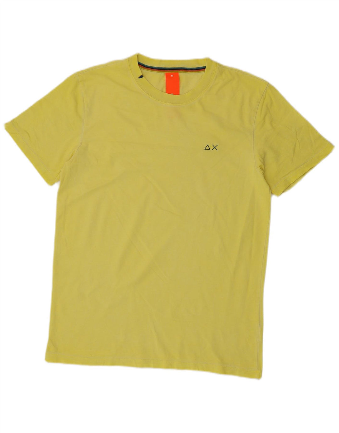 Camiseta Sun68 Hombre Top Algodón Amarillo Mediano