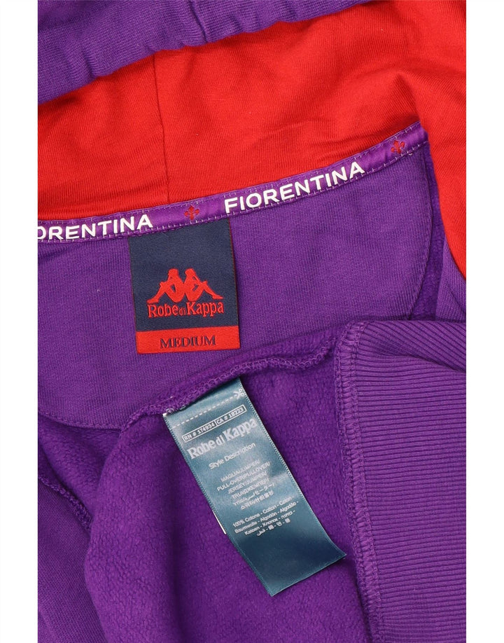 KAPPA Sudadera con capucha y cremallera para hombre de algodón morado mediano