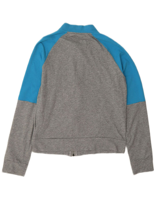Adidas - Chaqueta de chándal gráfica para mujer, talla 8/10, color gris pequeño