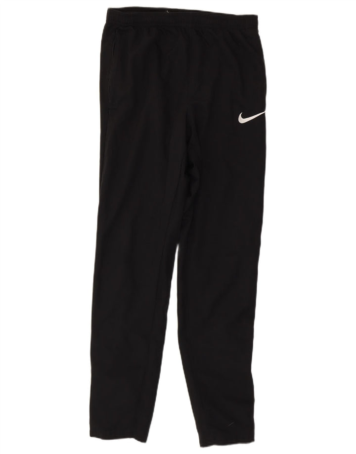Nike Mujer Dri Fit Chándal Pantalones UK 10 Pequeño Poliéster Negro