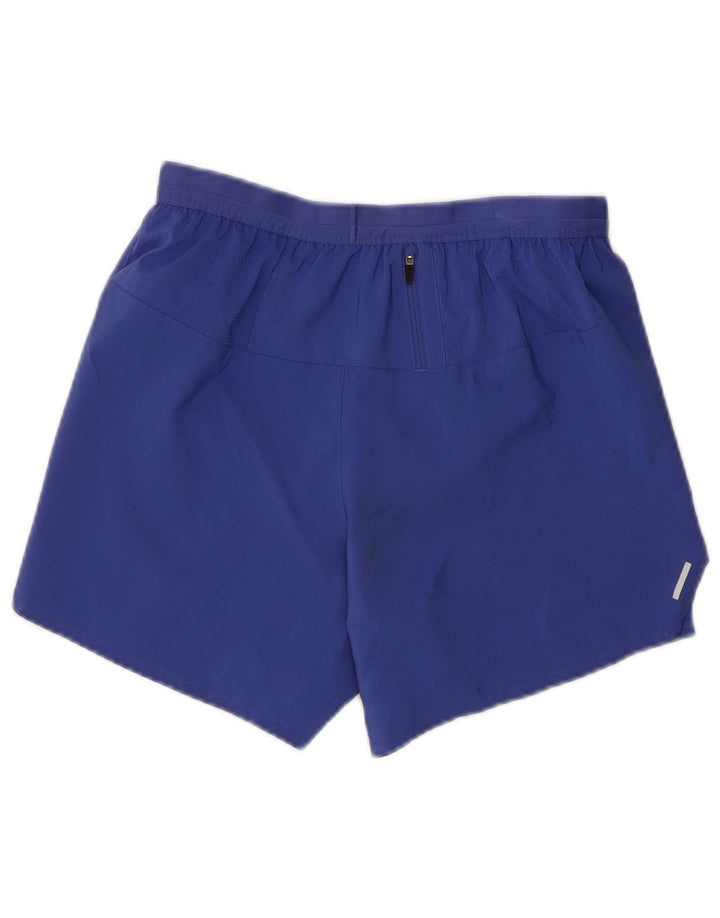 NIKE Pantalones cortos deportivos Dri Fit para mujer UK 12 Poliéster azul medio