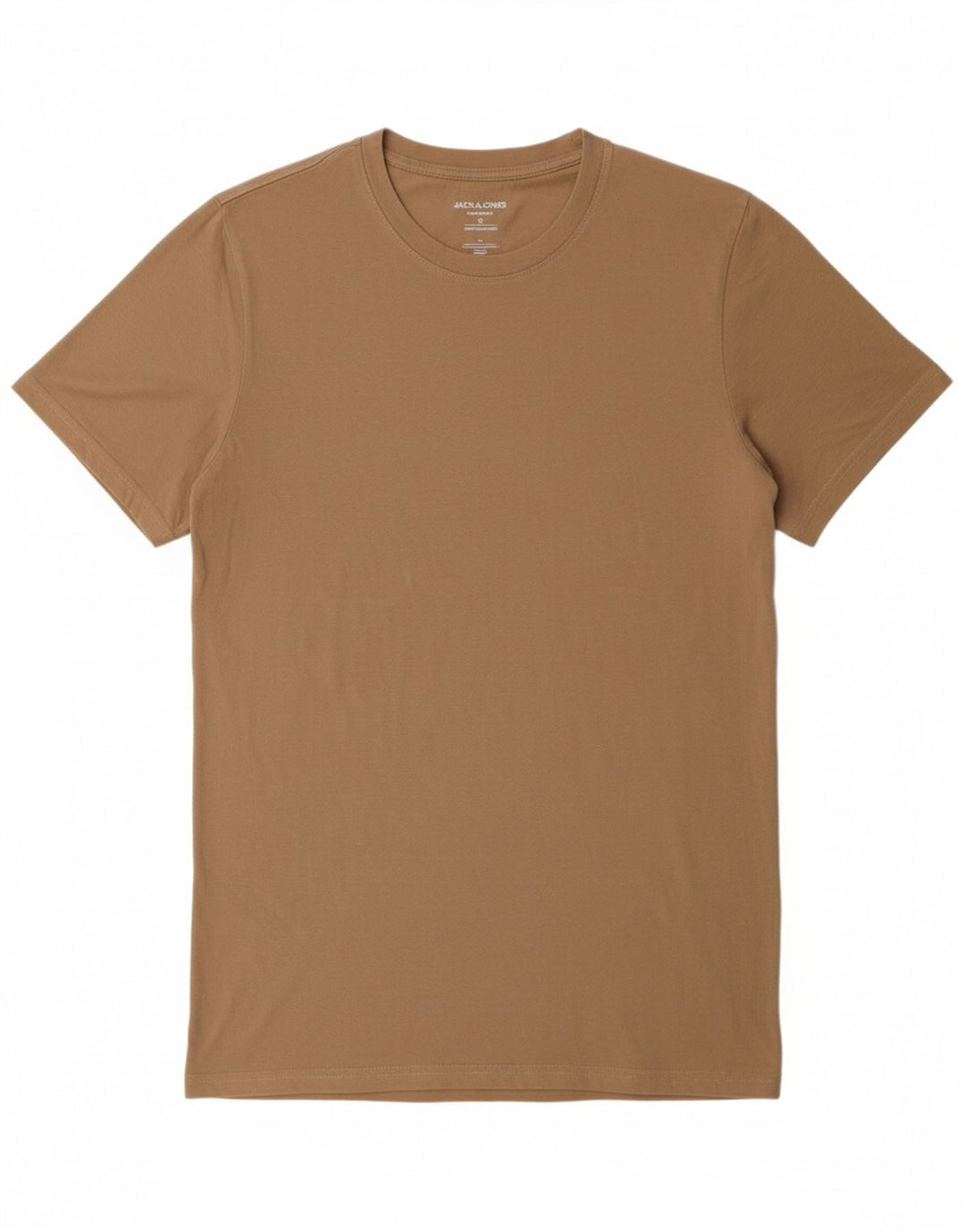 JACK & JONES Mens T-Shirt Top Medium Beige Cotton