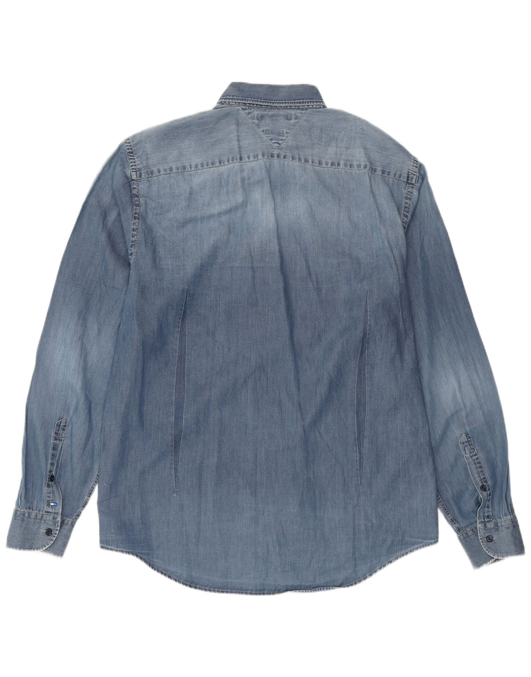 TOMMY HILFIGER Camisa vaquera New York Fit para hombre XL Algodón azul