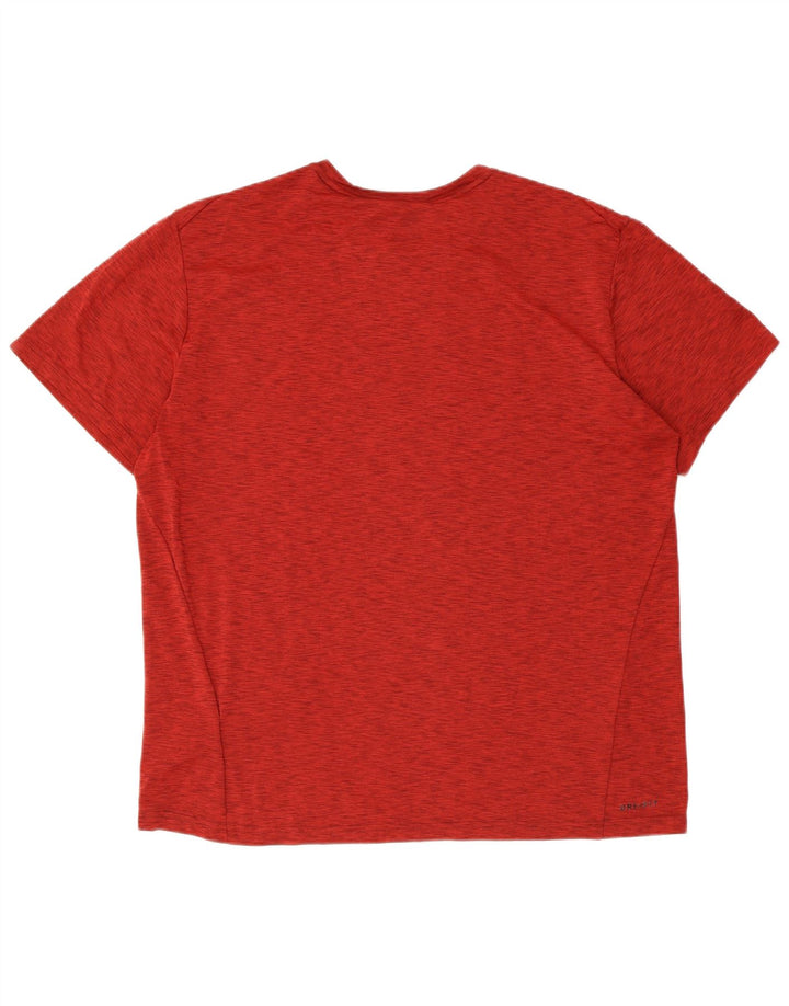 Camiseta Nike Dri Fit para hombre Top XL Poliéster moteado rojo