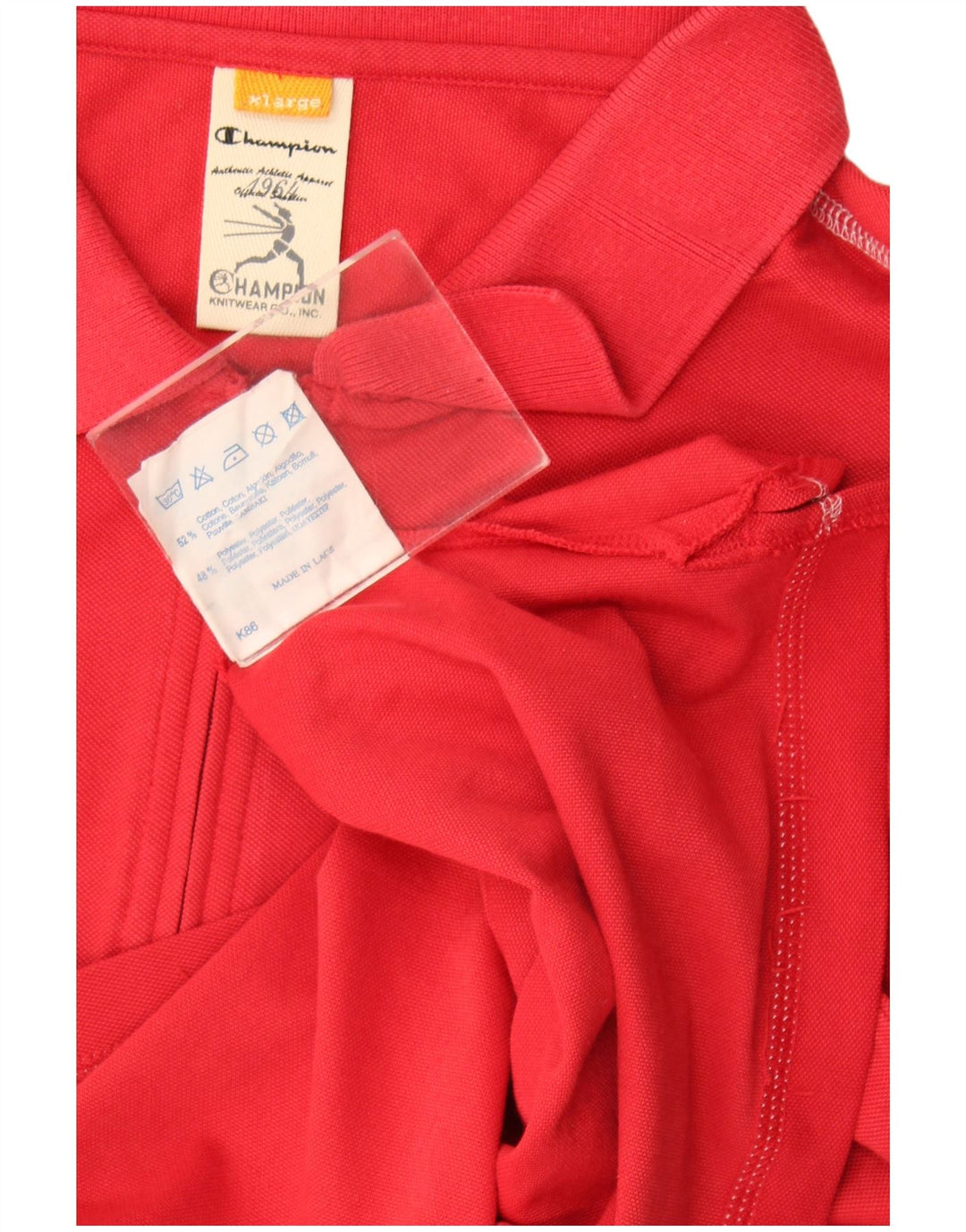 Champion Polo Hombre XL Algodón Rojo