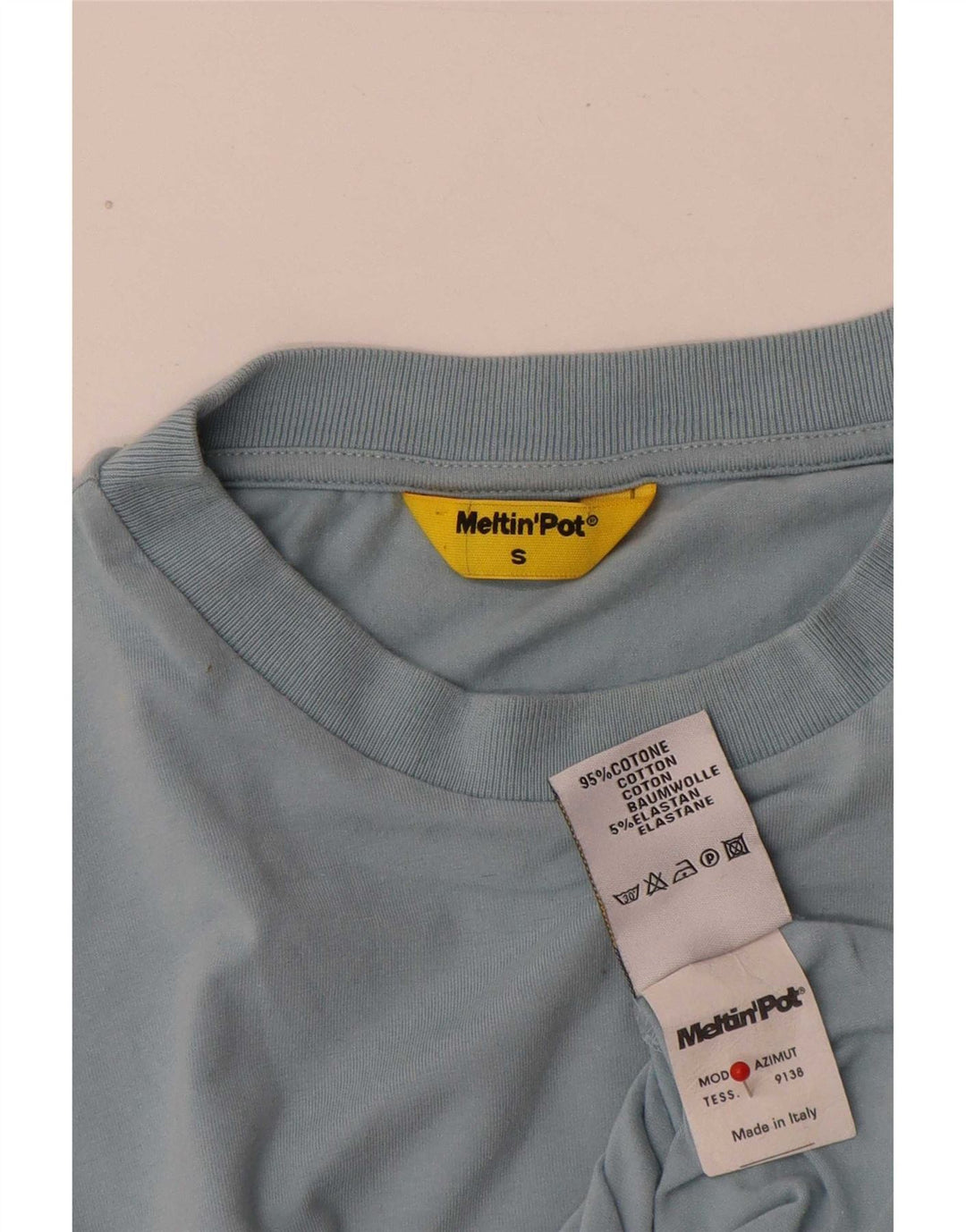 Meltin' Pot - Camiseta regular para hombre, talla pequeña, algodón azul