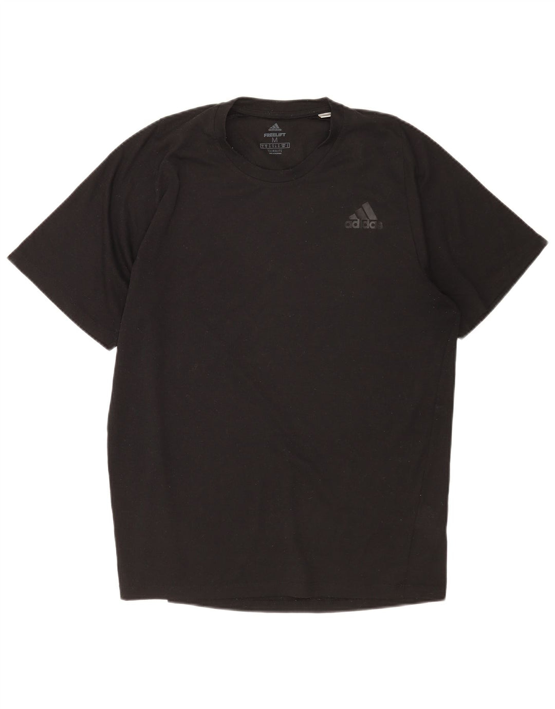 ADIDAS Camiseta Climalite para hombre Top Mediano Negro Poliéster