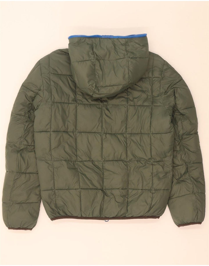 Invicta Chaqueta acolchada reversible con capucha para hombre UK 40 Large Marrón Poliéster
