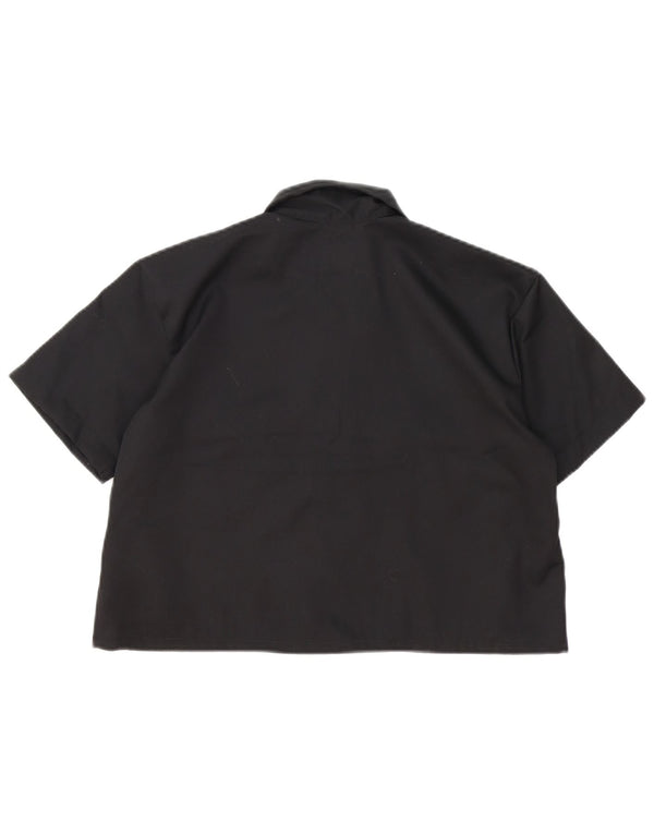 Dickies Camisa corta de manga corta extragrande para mujer UK 10 Small Algodón negro