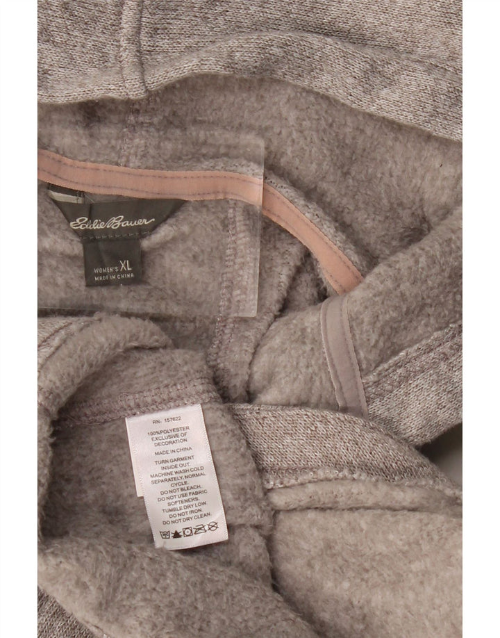 Eddie Bauer Sudadera con capucha y cremallera para mujer UK 40 XL Poliéster gris