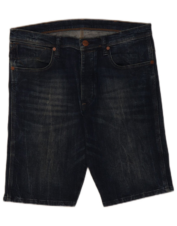 Wrangler Pantalones cortos de mezclilla Kurt para hombre W32 Algodón azul medio