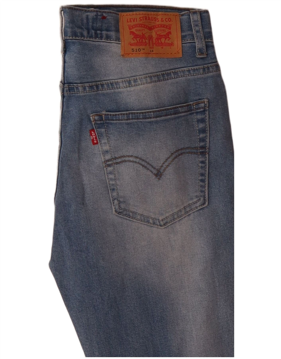 Levi's Vaqueros rectos 510 para niños 13-14 años W28 L30 Algodón azul