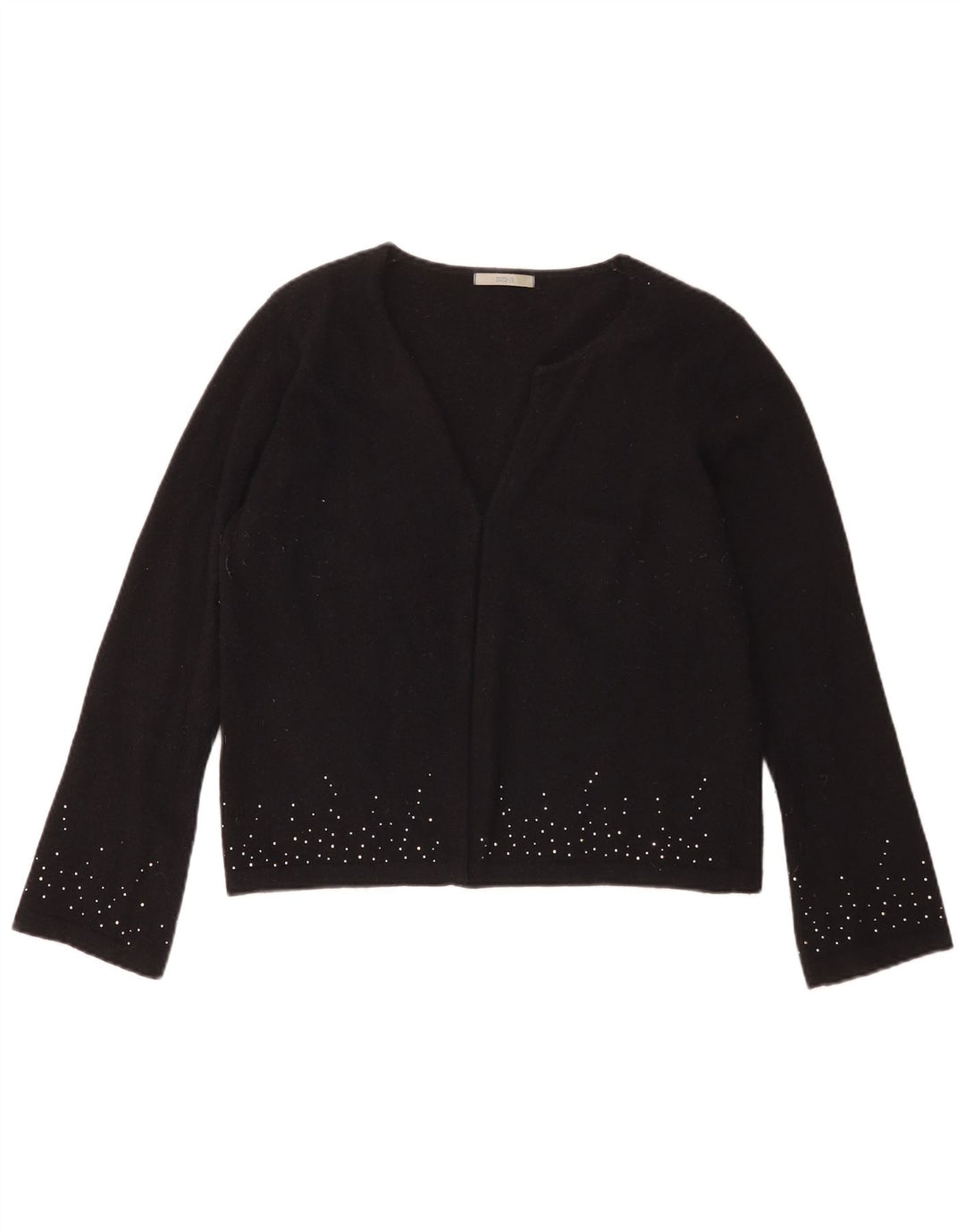 Marks & Spencer Jersey Bolero para Mujer UK 46 Grande Lana Manchada Negra