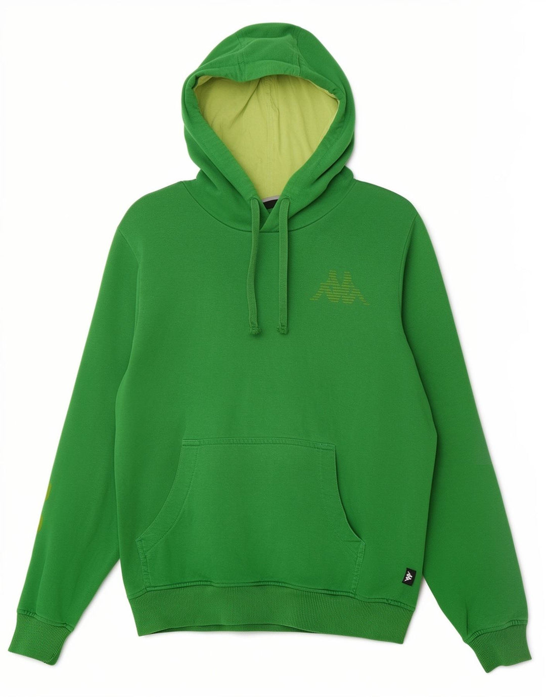 Kappa Hombre Sudadera Con Capucha Gráfica Jersey De Algodón Verde Medio