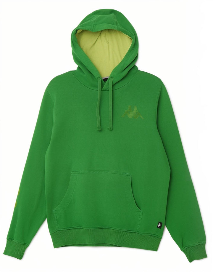 Kappa Hombre Sudadera Con Capucha Gráfica Jersey De Algodón Verde Medio