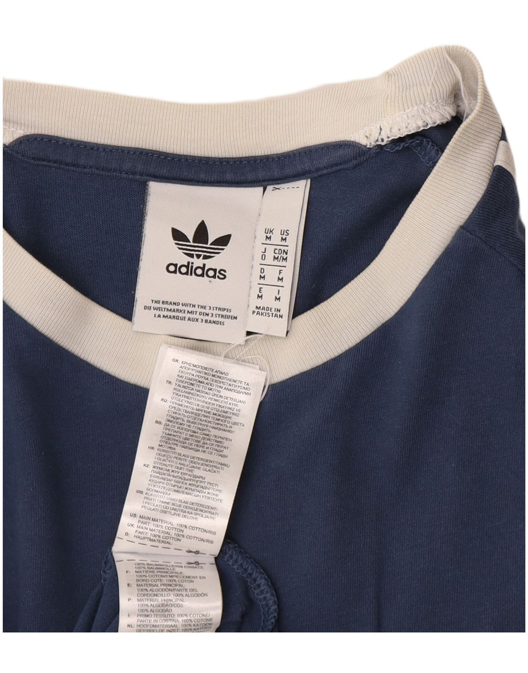 Camiseta Adidas Hombre Top Medium Azul Marino Algodón