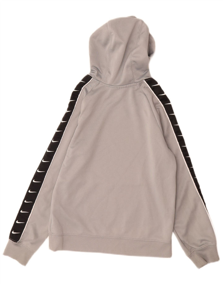 Nike - Sudadera con capucha para niños, 8-9 años, talla pequeña, color gris, poliéster