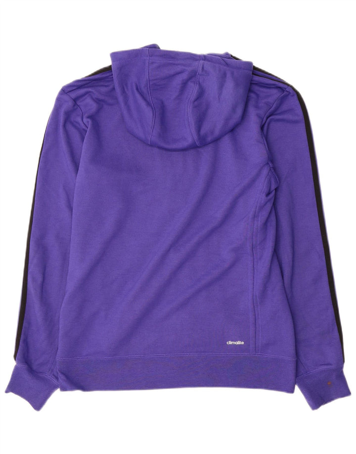 Adidas Mens Climalite Zip Sudadera con capucha Suéter Medio Púrpura Poliéster