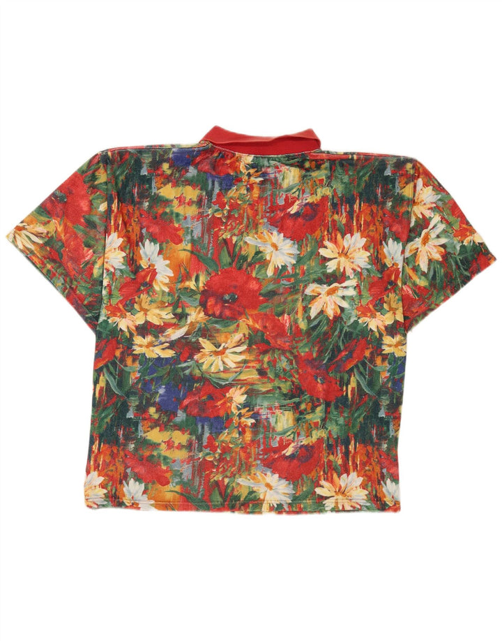 Polo vintage para hombre XL multicolor floral