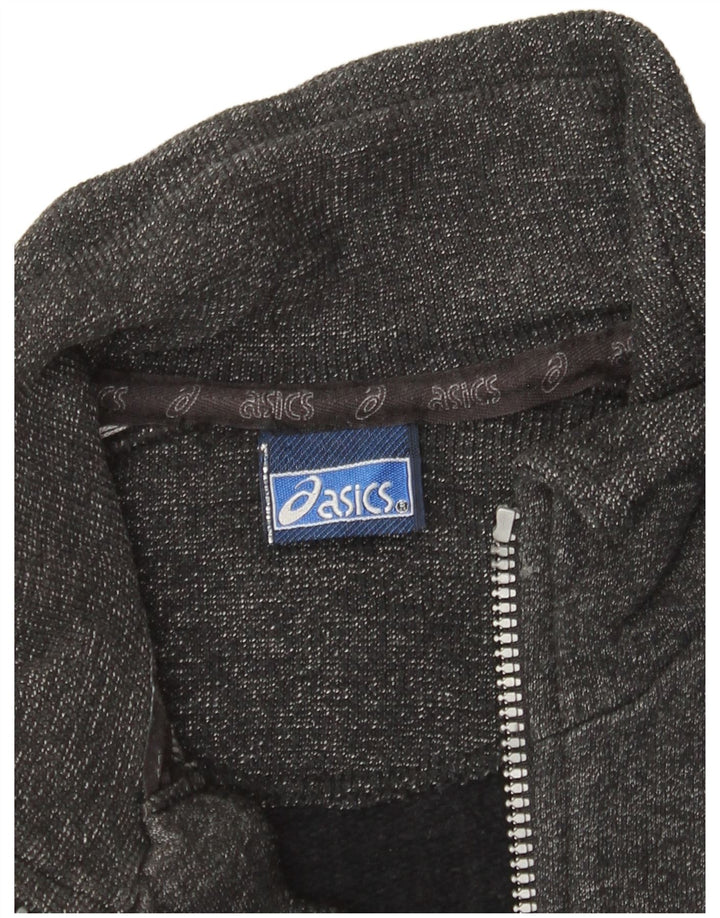 Asics Mens Graphic Chándal Top Chaqueta Pequeño Gris