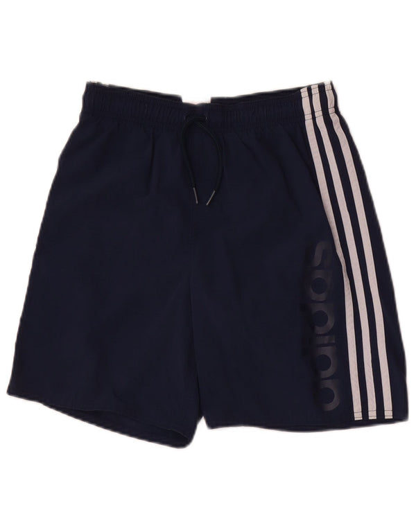 Adidas Pantalones cortos deportivos con gráficos para niños 11-12 años Azul marino Nylon