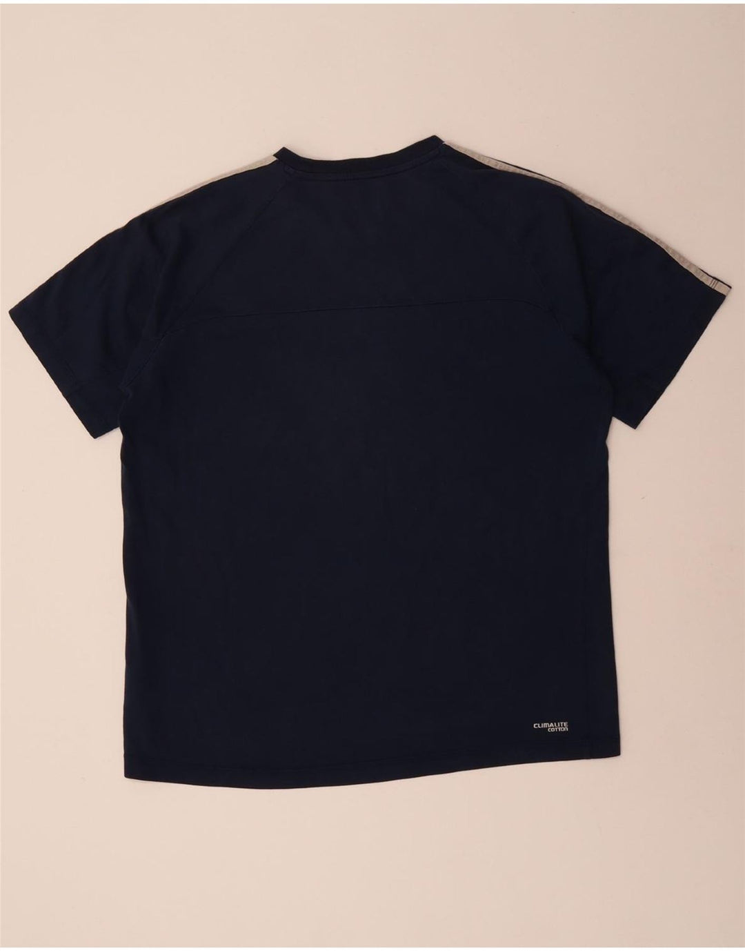 ADIDAS Camiseta Climalite para hombre Top grande de algodón azul marino