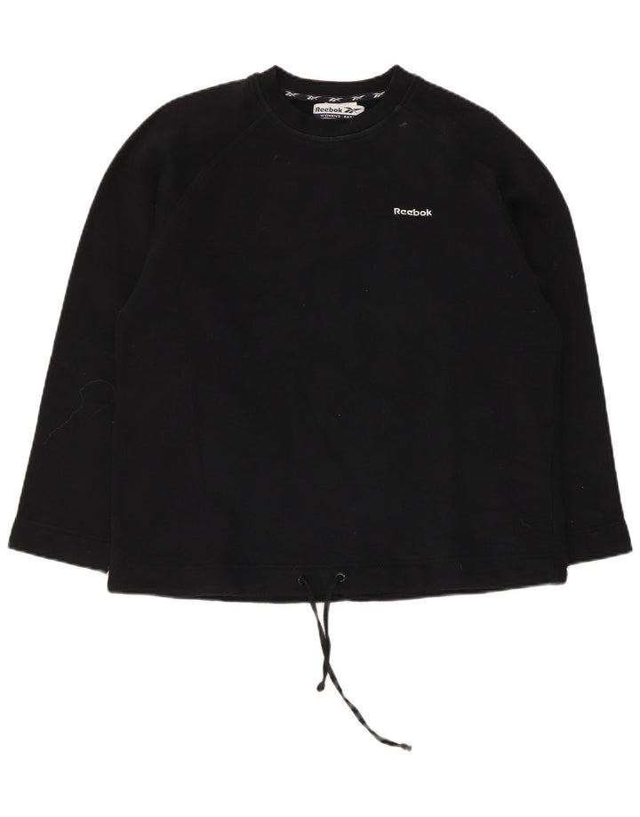 Reebok Sudadera para mujer Jumper UK 12 Medium Negro Algodón