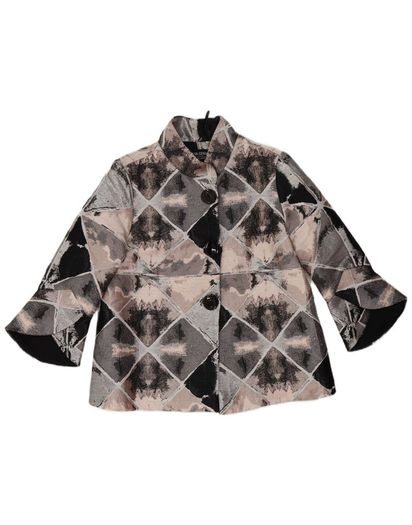 FRANK LYMAN Chaqueta Blazer de Manga 3/4 para Mujer UK 10 Small Multicolor