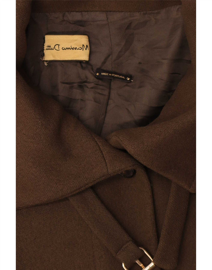 Massimo Dutti Abrigo Oversize Mujer UK 10 Small Lana Caqui