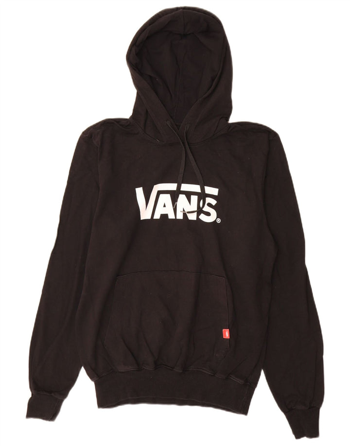 Vans Hombre Sudadera Con Capucha Gráfica Jersey Grande De Algodón Negro