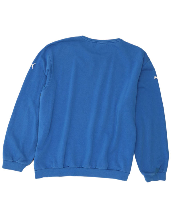 Puma Sudadera para hombre Jumper 2XL Azul Colorblock Algodón